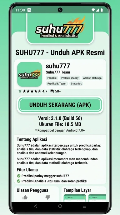 Tampilan halaman APK suhu777