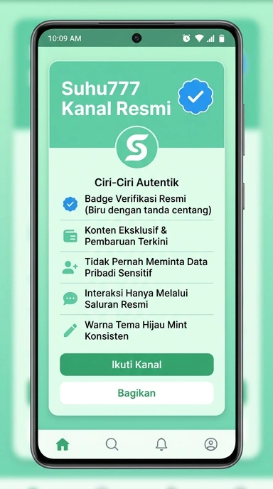 Tampilan kanal resmi suhu777